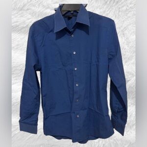 Men’s Express button down dress shirt, blue, size Large